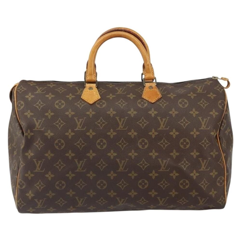 Louis Vuitton Monogram Speedy 40 Handbag Brown